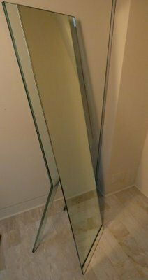 Vertical Mirror In Oblique Curved Glass By Massimo Morozzi For Fiam, 1980s photo for sale