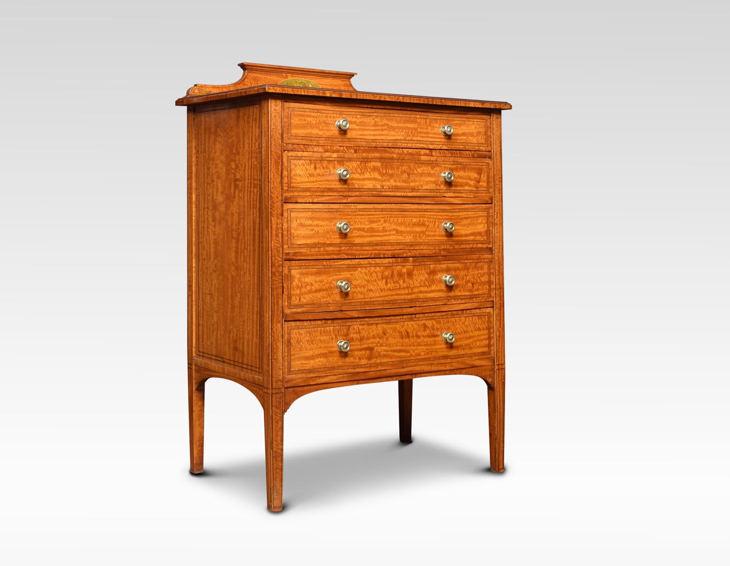Satinwood Inlaid Music Chest photo for sale