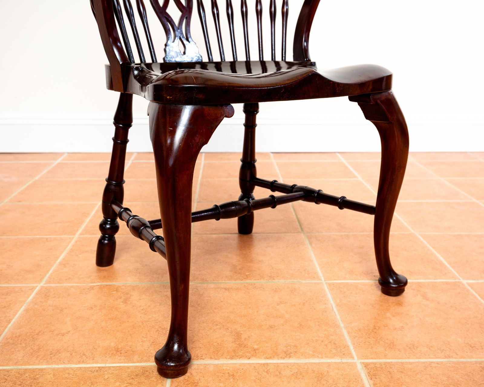 photo buy Fine Thames Valley Windsor Chair Mahogany 18th Century Fine Antiques Windsor Armchair Country House Antiques Stamped Windsor Chair 1790 1810
