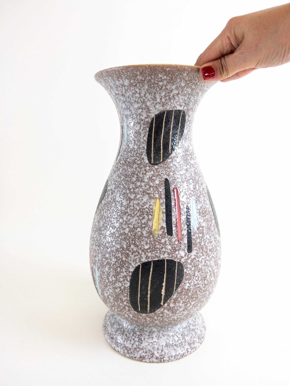 Large Floor Vase By Scheurich Keramik   1950s Mid Century Ceramic Vase   West German Pottery Scheurich 215 33 photo furniture