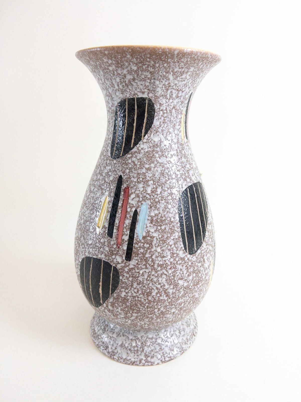 Large Floor Vase By Scheurich Keramik   1950s Mid Century Ceramic Vase   West German Pottery Scheurich 215 33 photo for sale