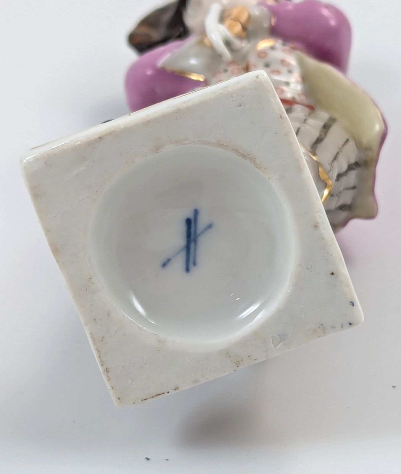 photo furniture Antique Sitzendorf Porcelain Figurine Of Skater With Skate, 1885.