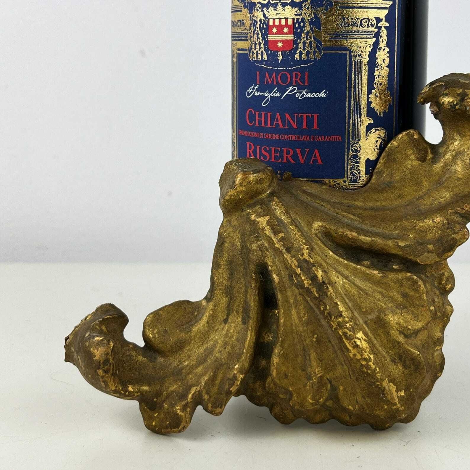 Small Antique Gilt Wood Carving Fragment, Architectural Salvage photo vinterior