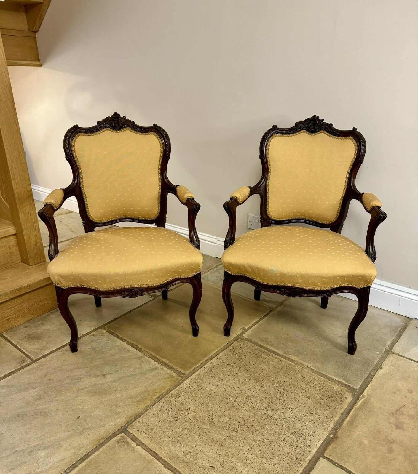 Fine Antique French Carved Walnut Three Piece Suite photo buy