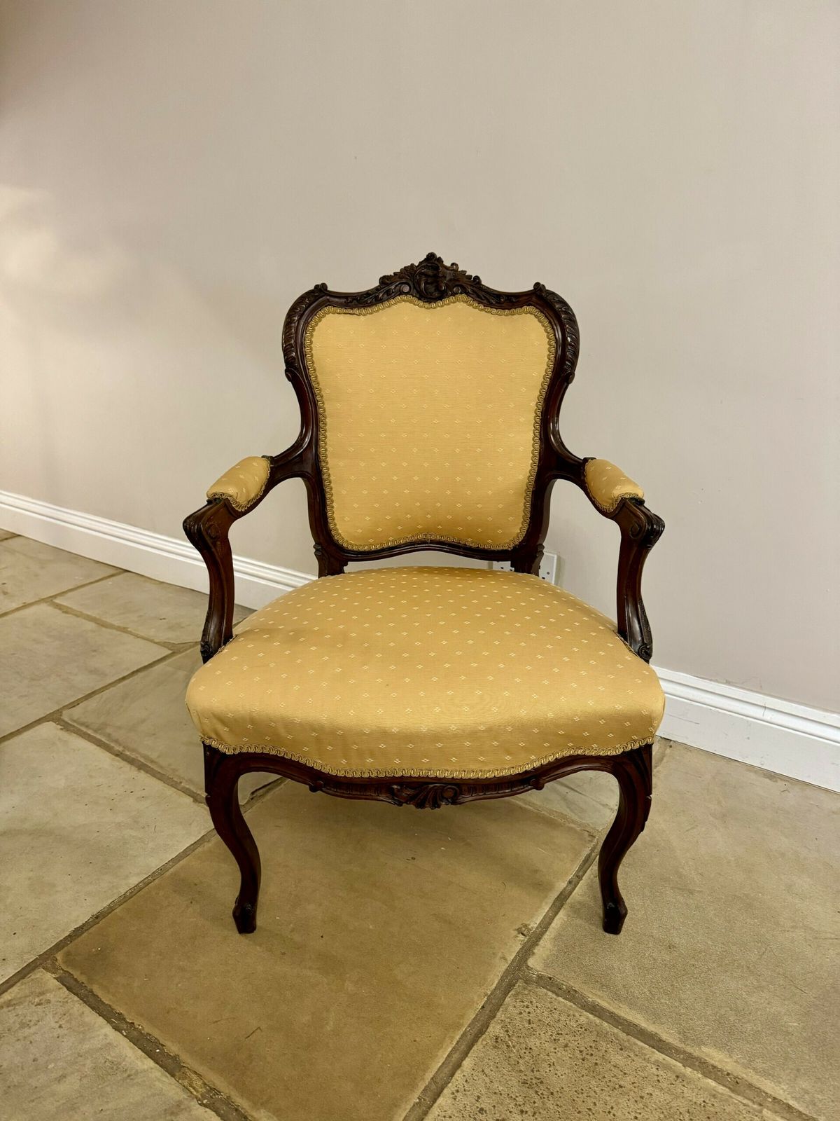 photo for sale Fine Antique French Carved Walnut Three Piece Suite