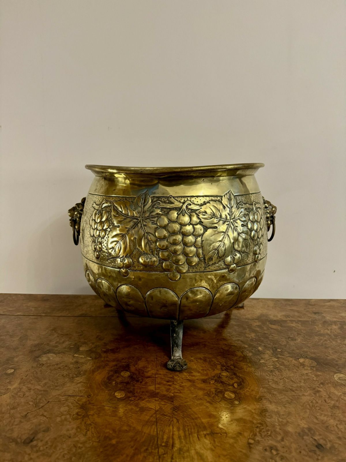 Quality Antique Brass Jardiniere photo Home Decor