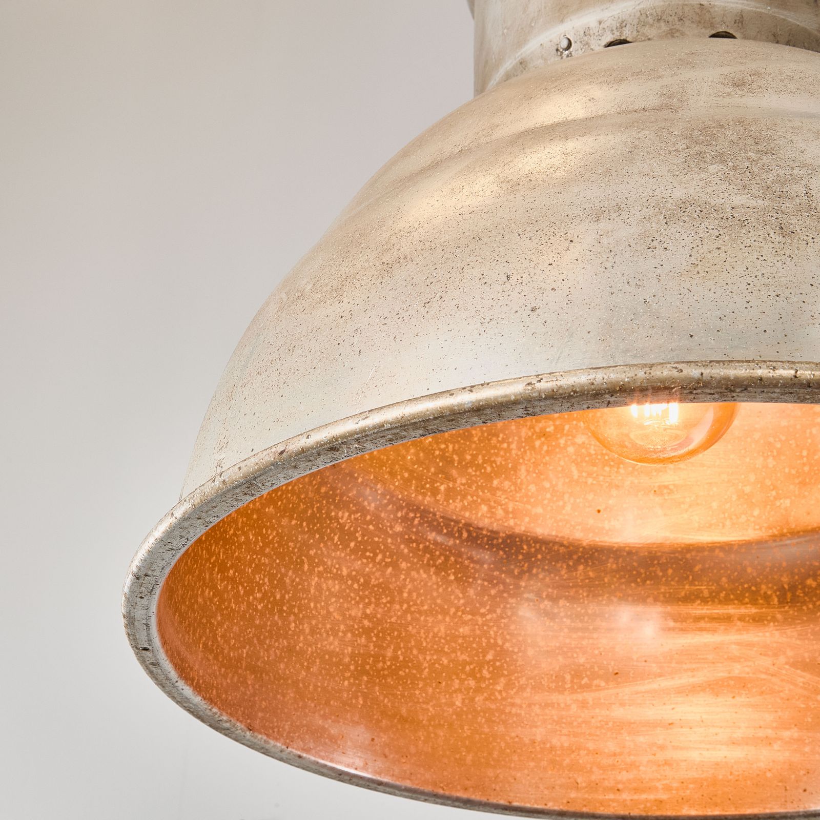 1960’s Large Industrial Spun Aluminium French Ceiling Pendant Lamps/Light Shades photo for sale
