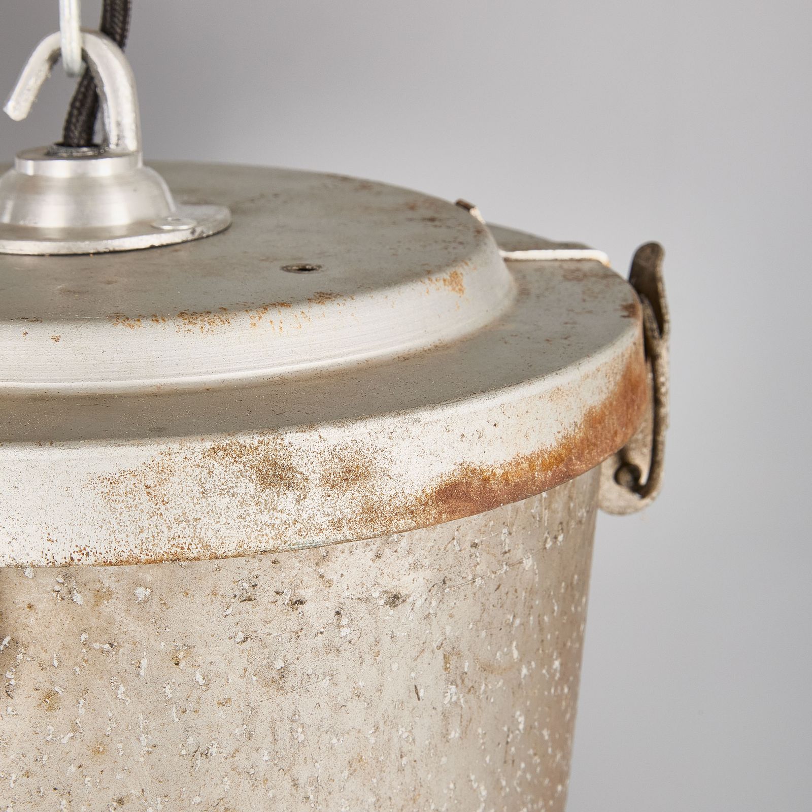Lighting 1960’s Large Industrial Spun Aluminium French Ceiling Pendant Lamps/Light Shades photo