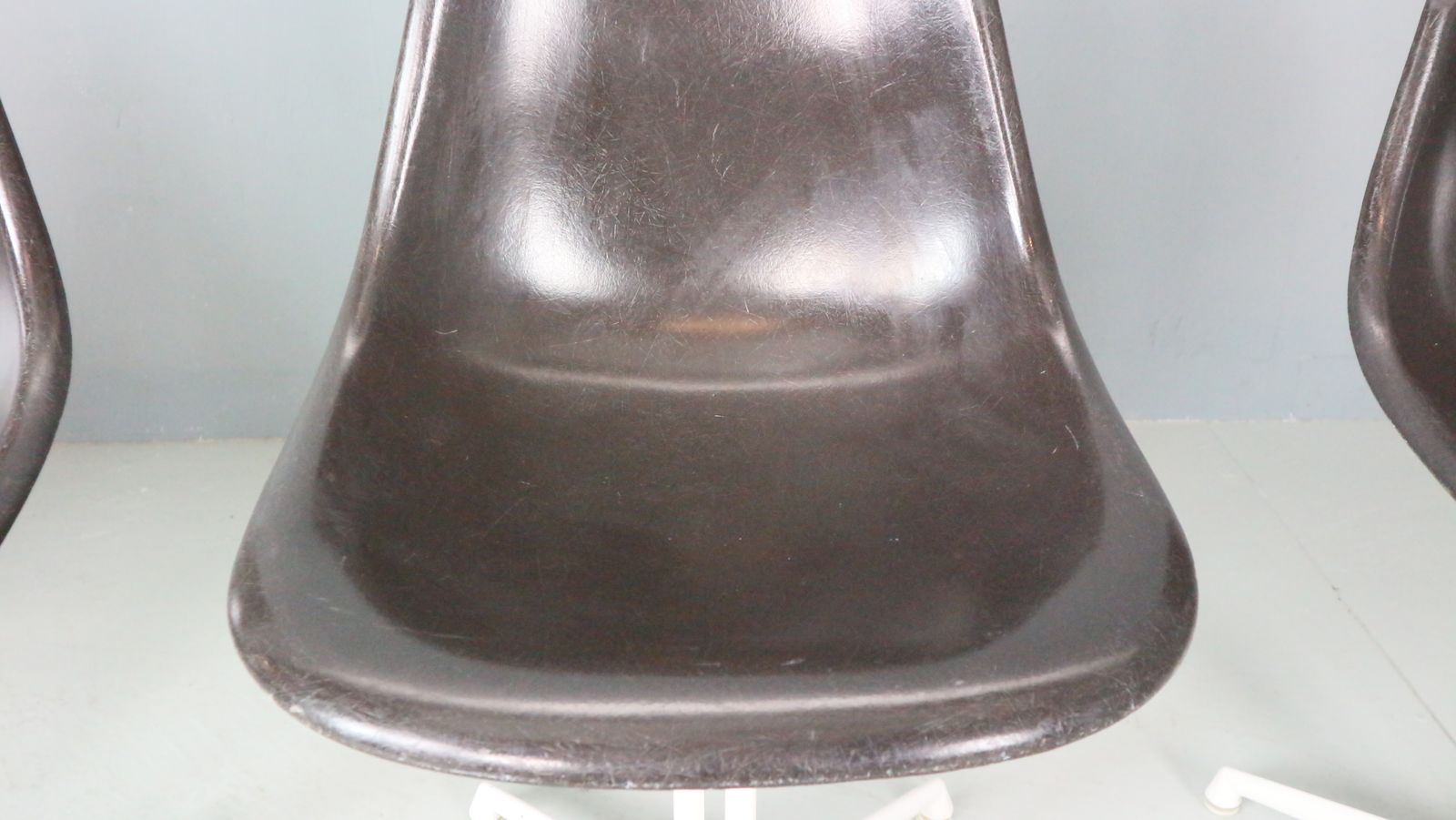 Charles & Ray Eames Set Of 4 Off Black"La Fonda" Chairs For Herman Miller, 1960 photo Furniture