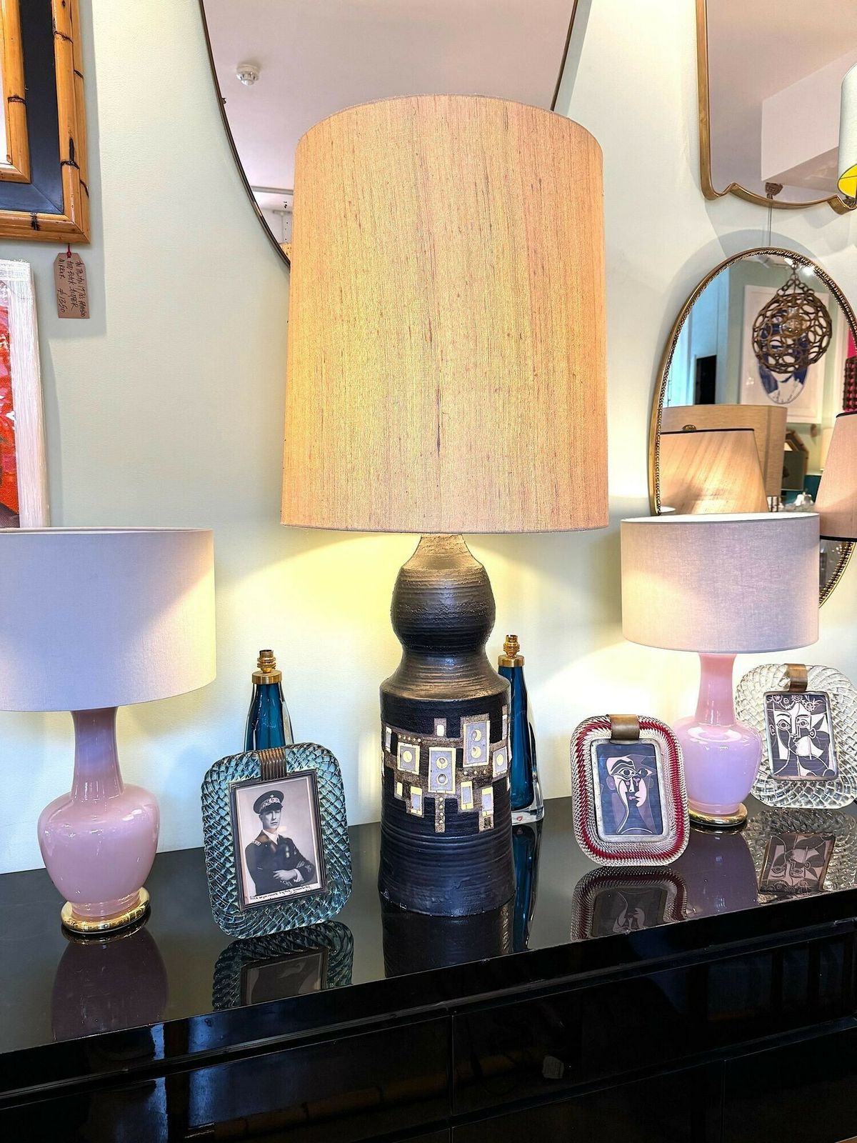 A Very Large 1960s Ceramic Lamp By French Ceramicist Georges Pelletier For Accolay Potteries photo Lighting