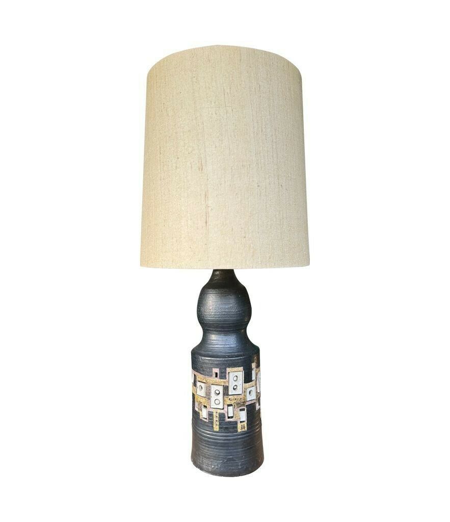 Lighting A Very Large 1960s Ceramic Lamp By French Ceramicist Georges Pelletier For Accolay Potteries photo