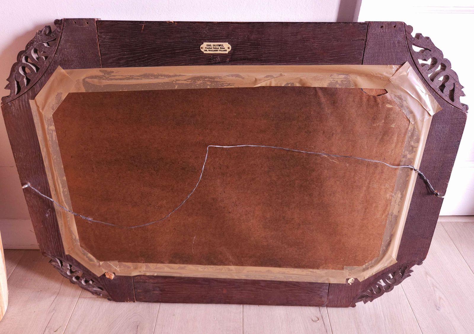 Outstanding, Large, Antique Arts & Crafts, Bevelled Mirror Dating From 1890's photo vintage