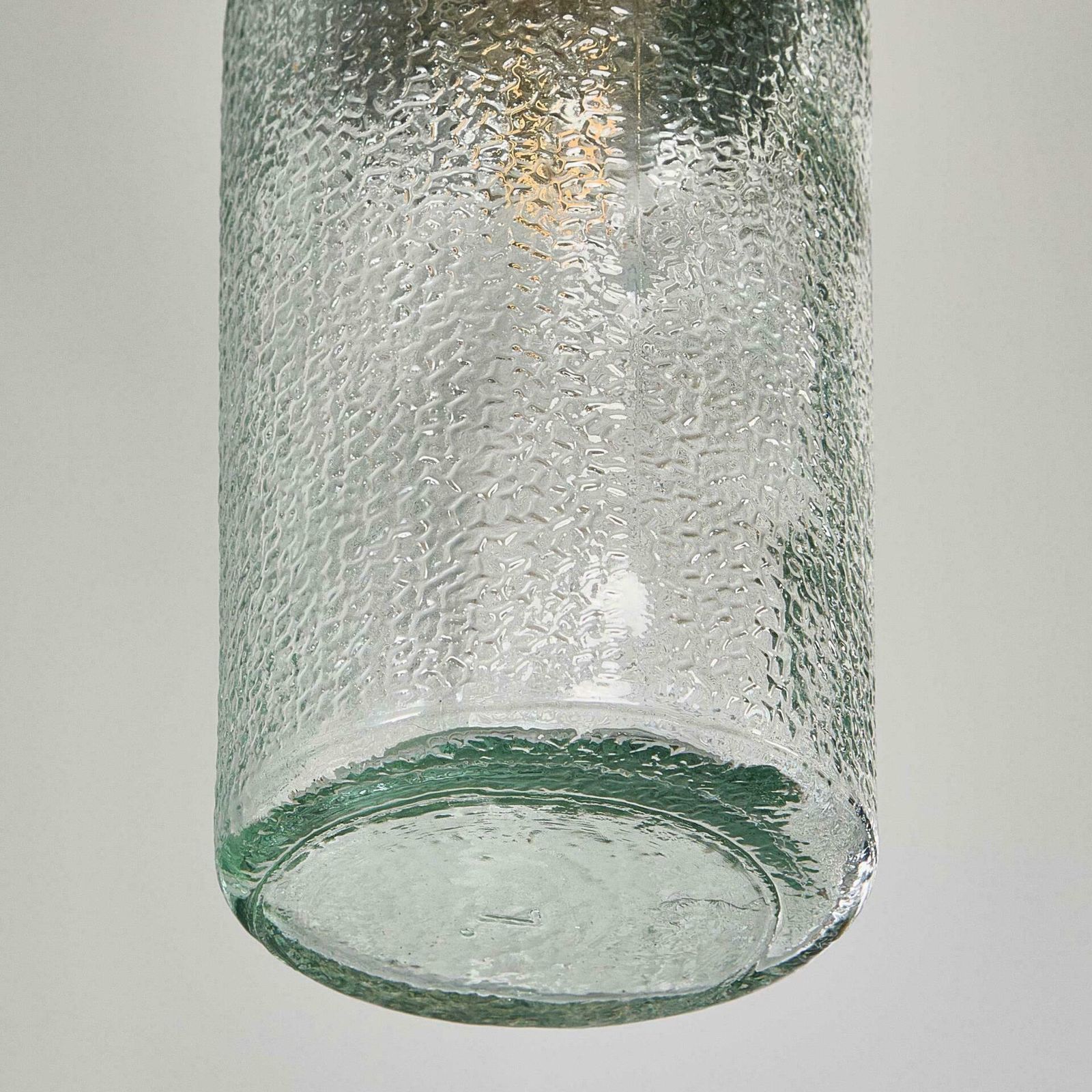 174.0 1950’s New Old Stock Ceramic Top Aqua Cylinder Pendant Lamp photo