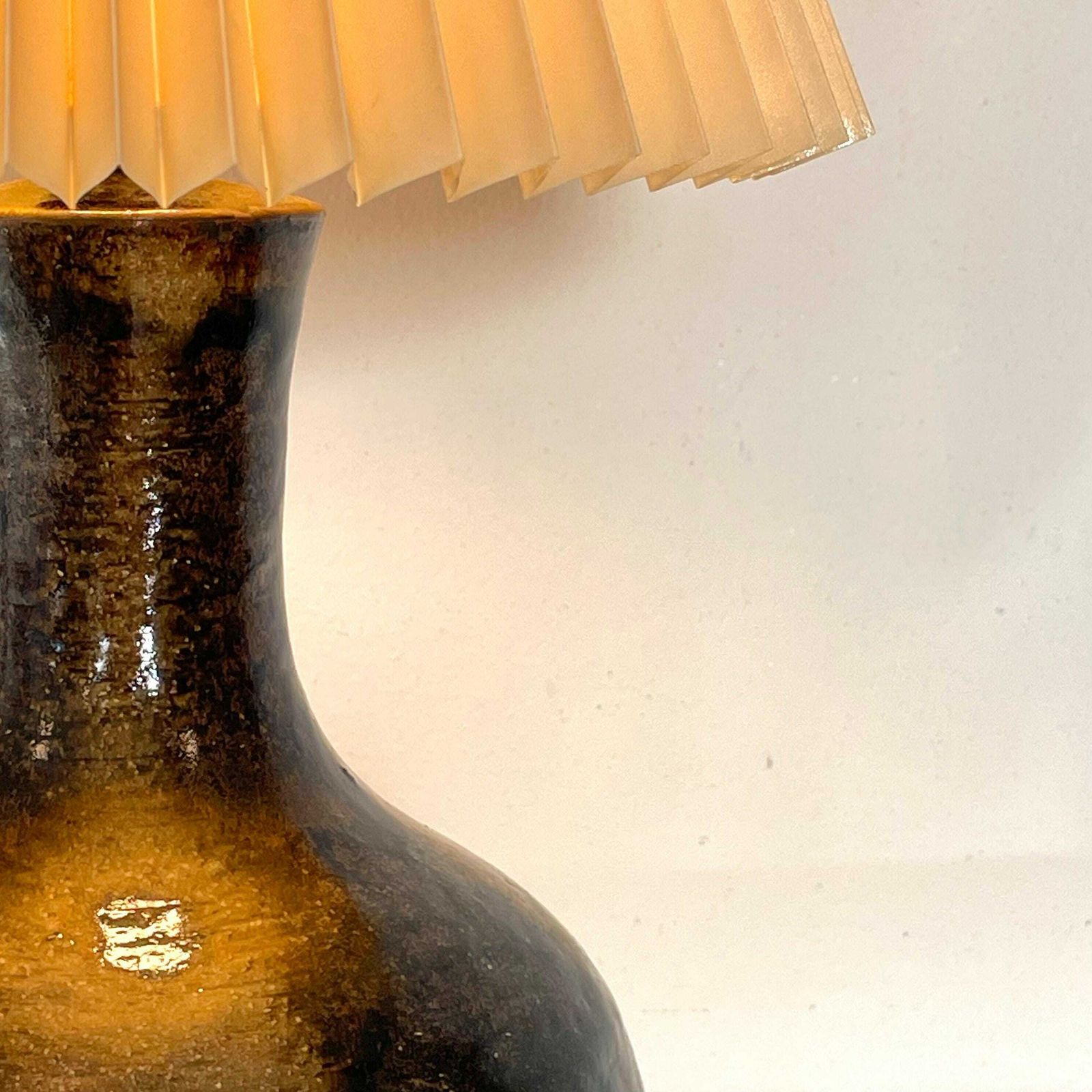 Danish Ceramic Sculptural Modernist Mid Century Table Lamp In Organic Shape With Earthcolored Glaze   Design By Axella Denmark photo furniture