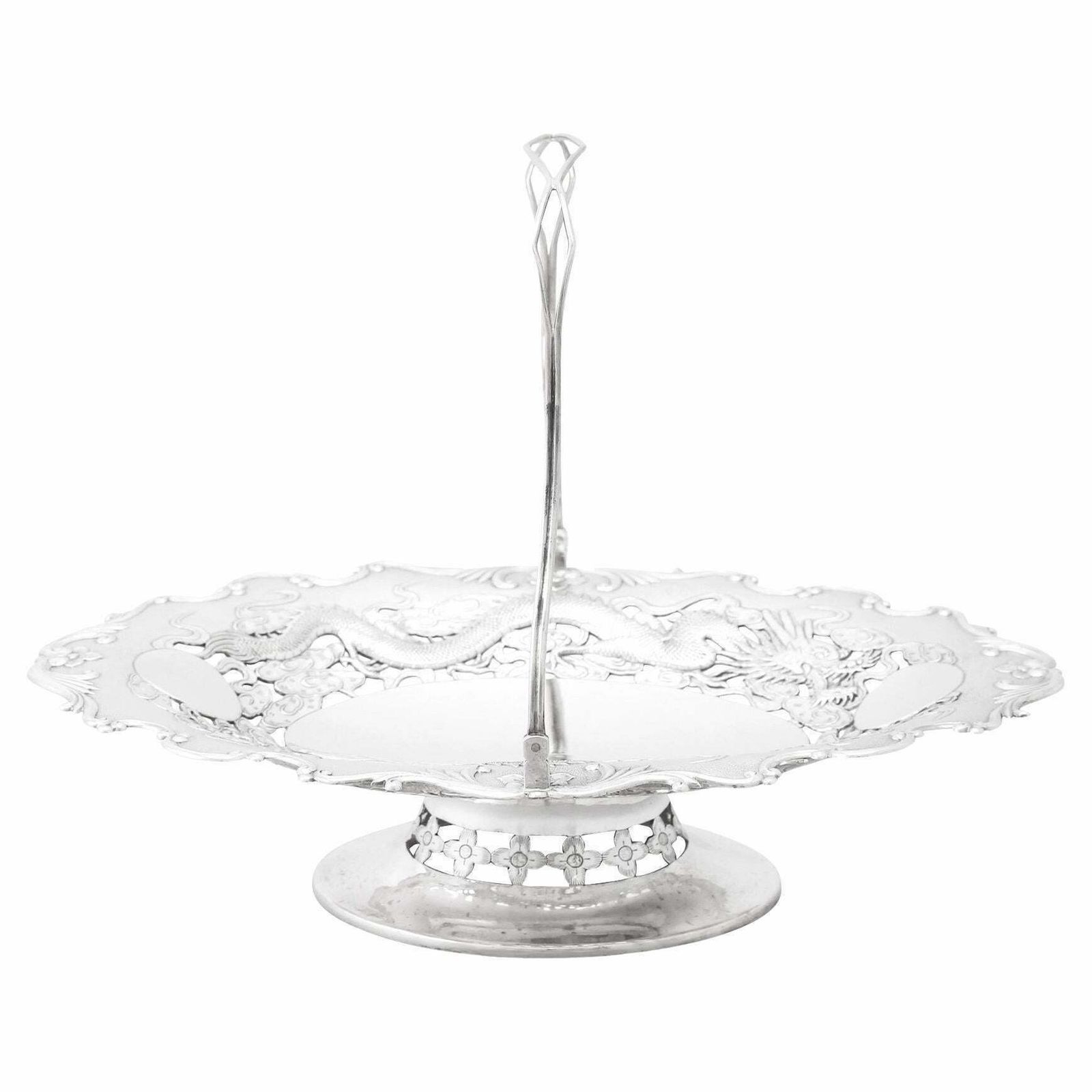Antique Chinese Export Silver Basket