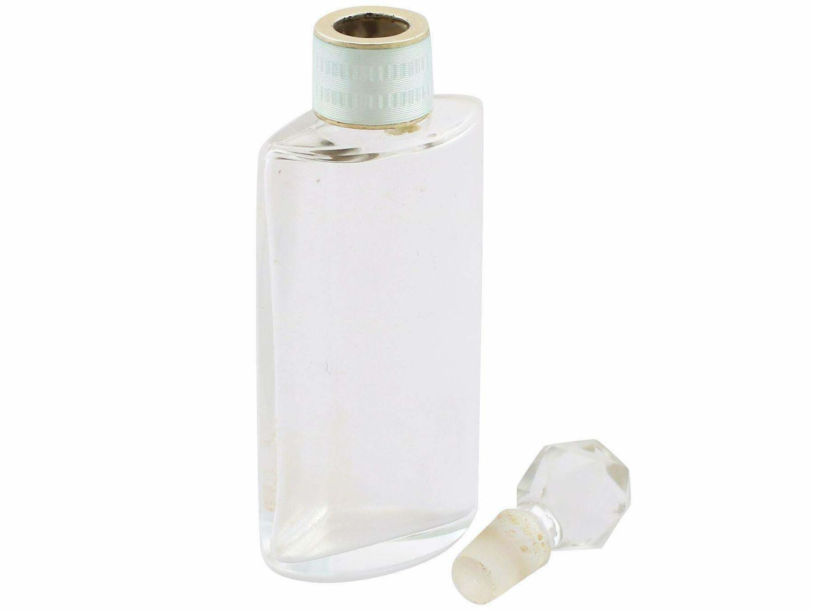 photo furniture Antique Boxed 1912 Sterling Silver Enamel And Glass Scent Bottles
