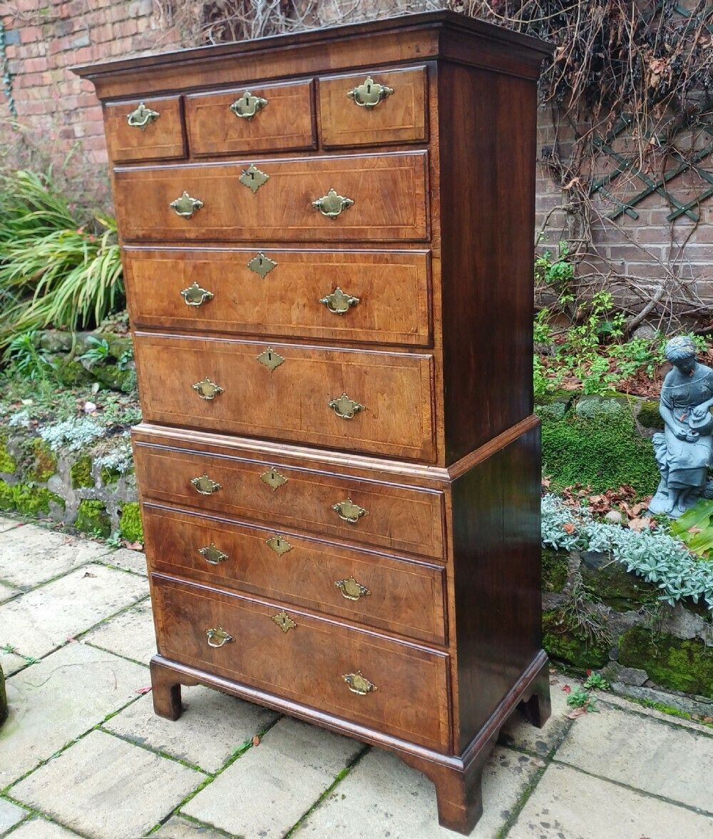 Beautiful Early 18th Century Walnut Chest On Chest photo furniture