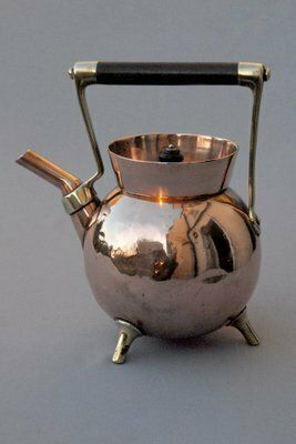Copper And Brass Teapot By Christopher Dresser For Benham & Froud, 1885 photo vinterior