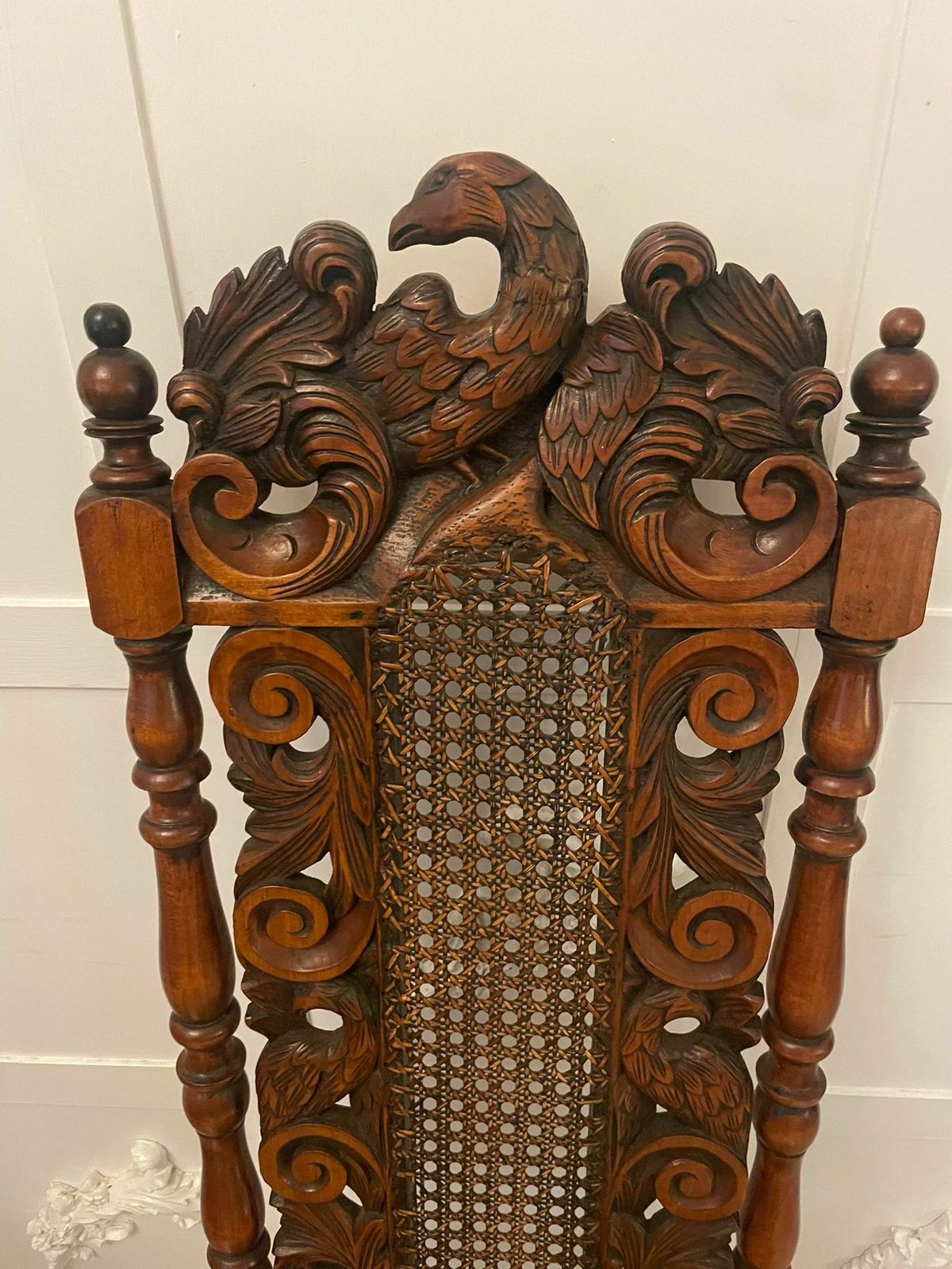 Set Of 4 Antique 19th Century Quality Carved Walnut Dining Chairs photo for sale