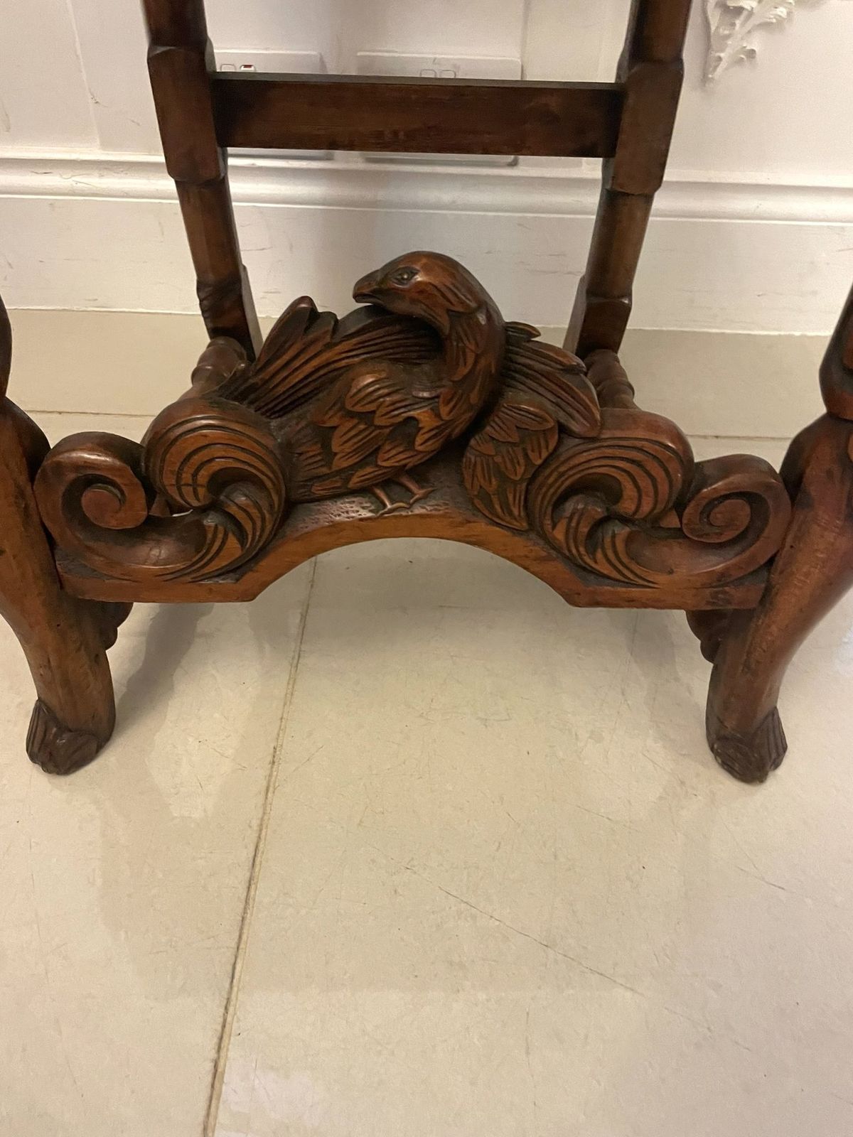 2750.0 Set Of 4 Antique 19th Century Quality Carved Walnut Dining Chairs photo
