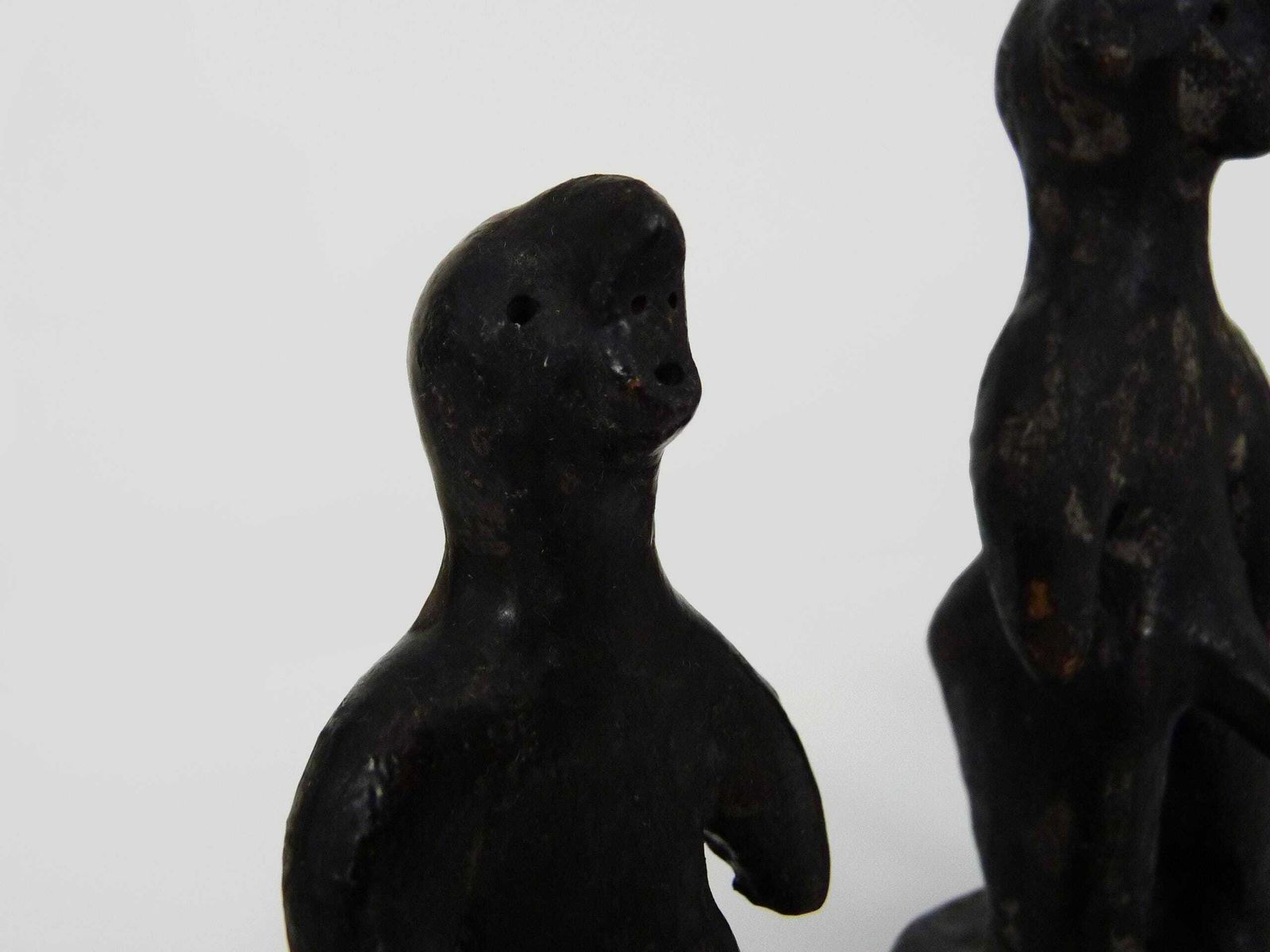 Set Of 4 Brutalist African Style Terracotta Sculptures. 60s photo vinterior