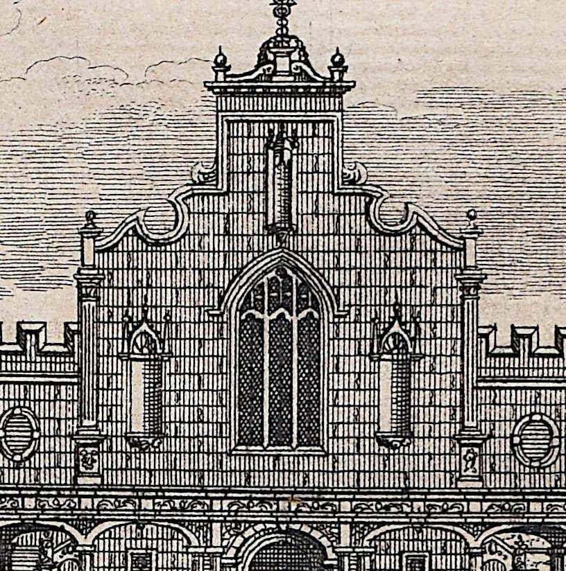 Pieter Van Der Aa, Peterhouse College, Cambridge Engraving Pieter Van Der Aa After David Loggan 1727 photo furniture