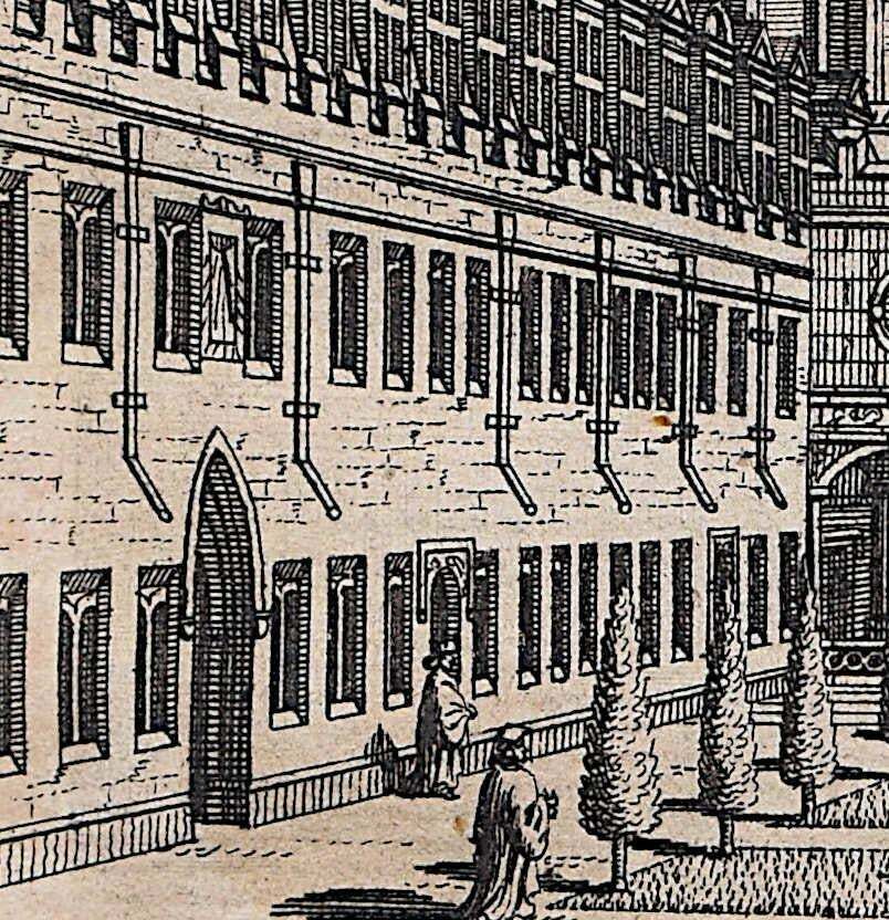 Pieter Van Der Aa, Peterhouse College, Cambridge Engraving Pieter Van Der Aa After David Loggan 1727 photo 286.0