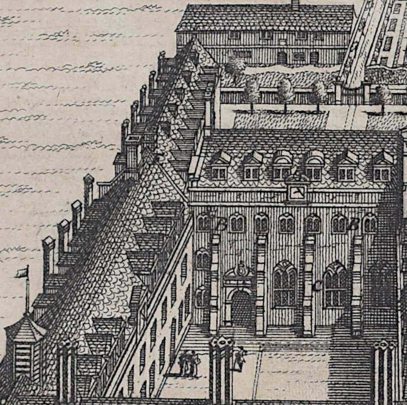Pieter Van Der Aa, Pembroke College, Cambridge Engraving Pieter Van Der Aa After David Loggan1727 photo Art