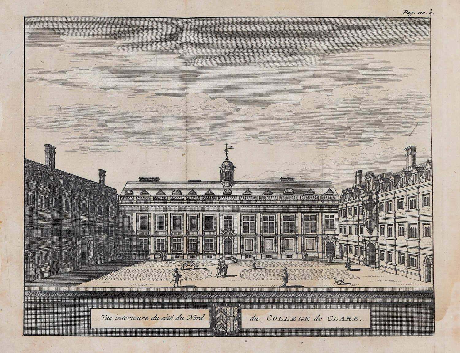 Pieter Van Der Aa, Clare College, Cambridge Engraving Pieter Van Der Aa After David Loggan 1727