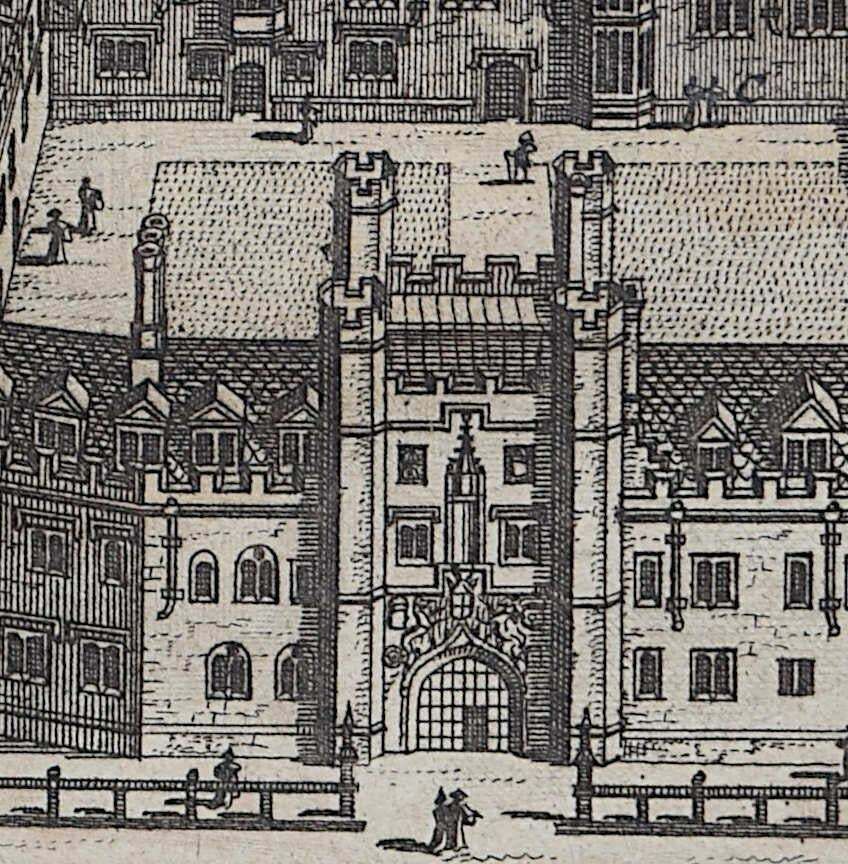 Pieter Van Der Aa, Christ's College, Cambridge Engraving Pieter Van Der Aa After David Loggan 1727 photo Art