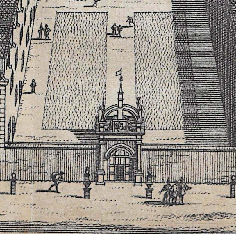 Pieter Van Der Aa, Sidney Sussex, Cambridge Engraving Pieter Van Der Aa After David Loggan 1727 photo furniture