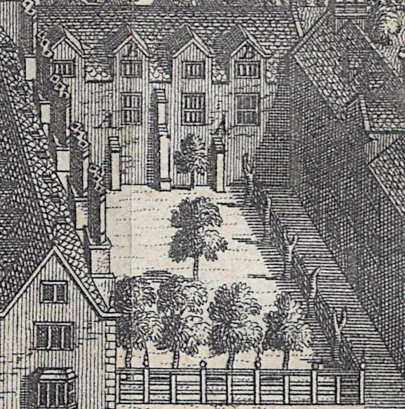 Pieter Van Der Aa, Sidney Sussex, Cambridge Engraving Pieter Van Der Aa After David Loggan 1727 photo for sale