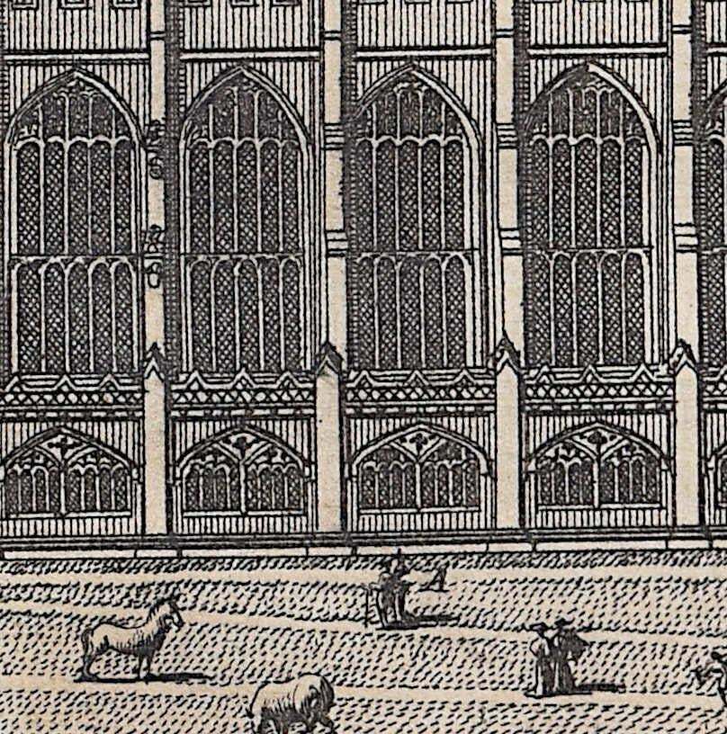 Pieter Van Der Aa, King's College, Cambridge Engraving Pieter Van Der Aa After David Loggan, 1727, I photo 286.0
