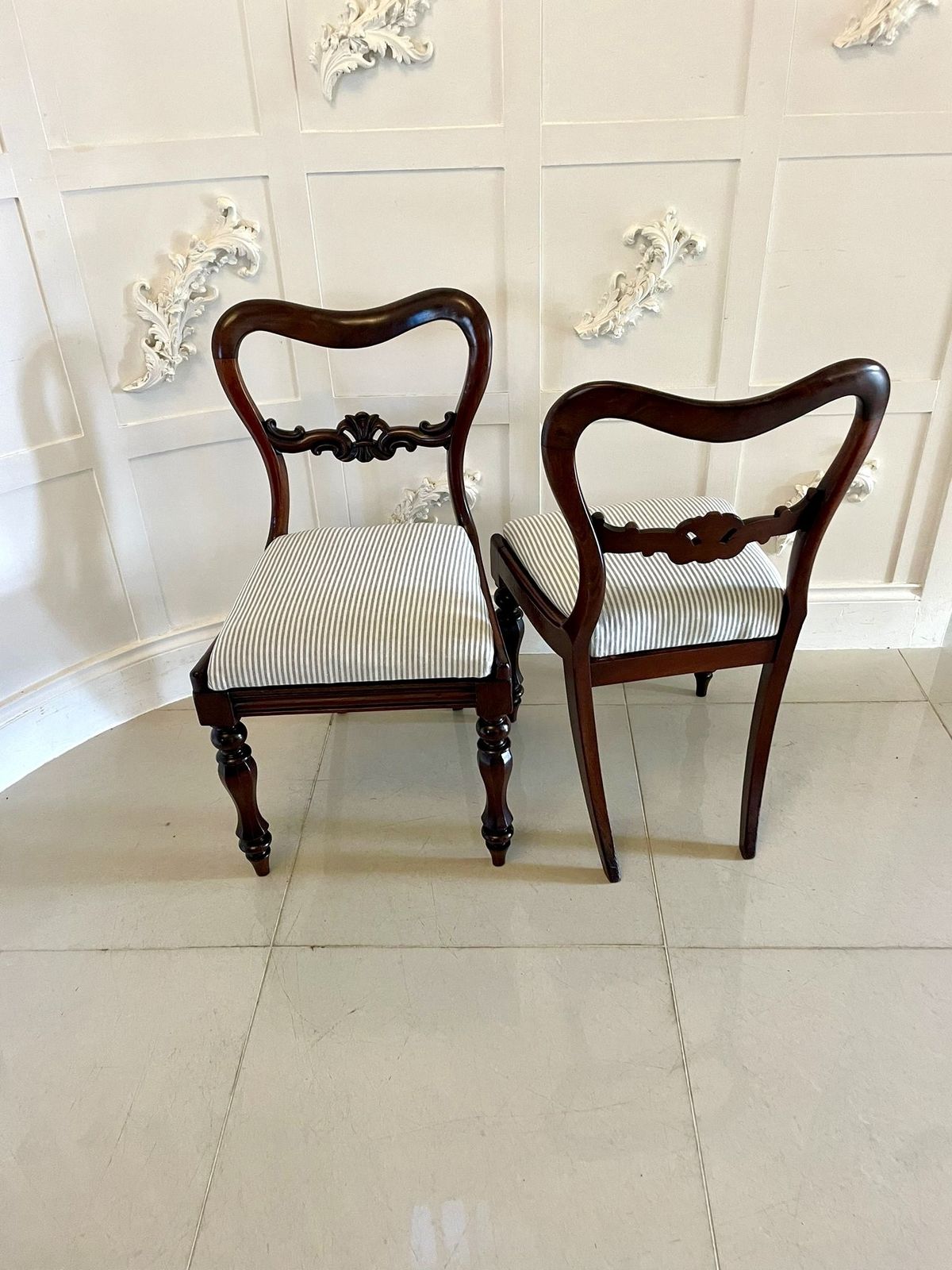 Set Of 4 Antique 19th Century Quality Mahogany Dining Chairs photo furniture