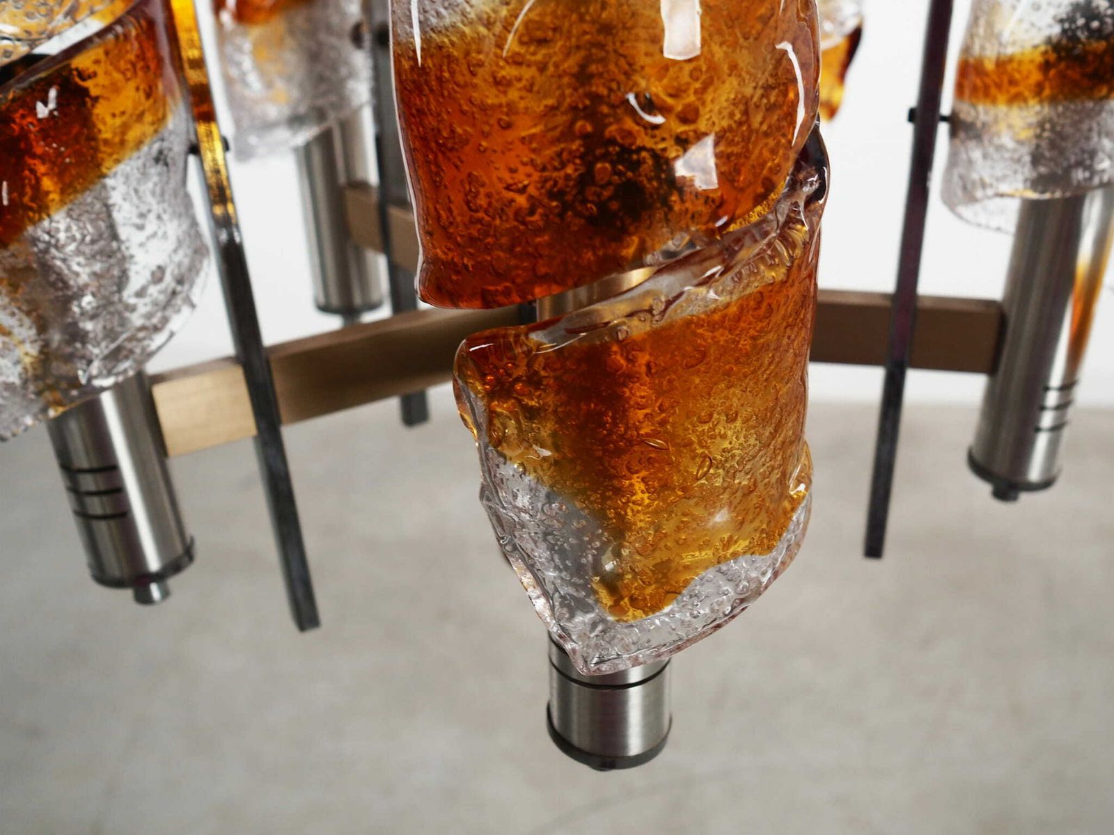 Pendant Lamp, Murano Glass, Italian Design, 1970s, Production: Italy photo vintage