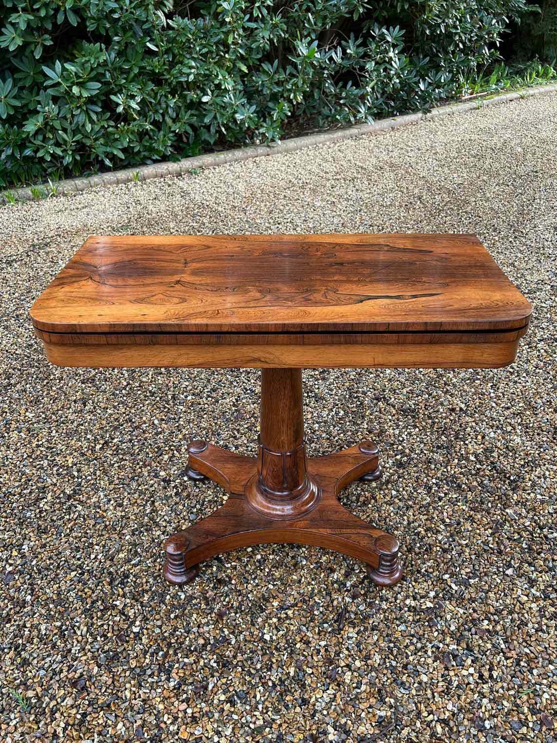19th Century William IV Rosewood Card Table