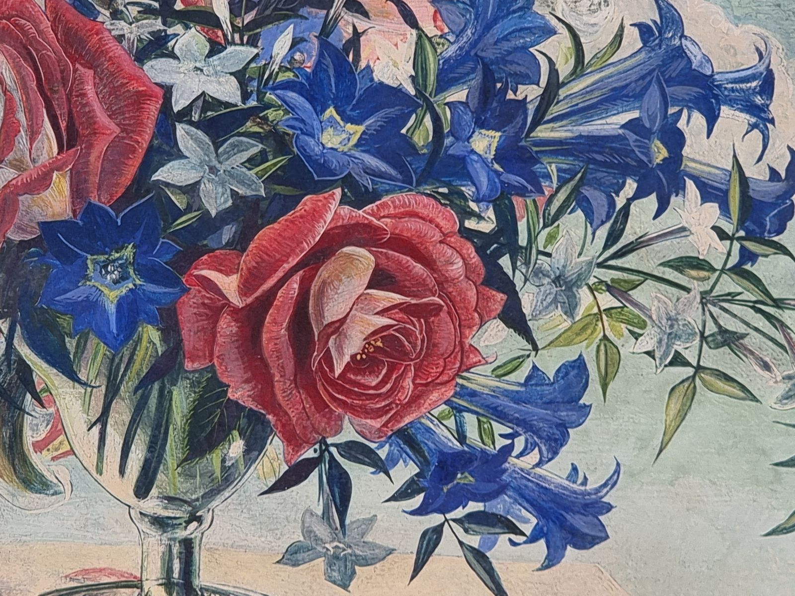 A Mid Century Still Life Tempera Painting By Stuart Armfield R.A Circa 1950 photo for sale