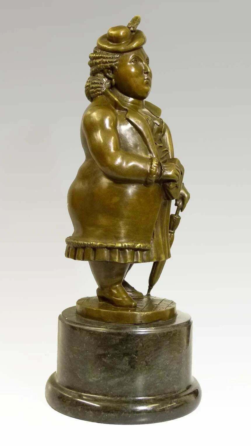 Sculpture In Patinated Bronze After Fernando Botero, 21st Century. photo furniture