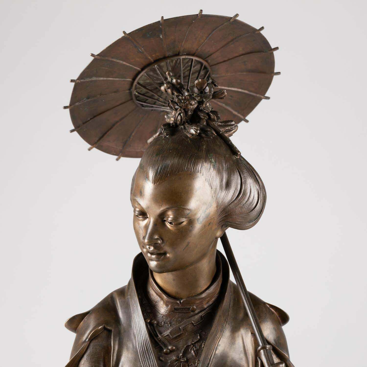 Sculpture In Patinated Bronze By Auguste Lalouette, Napoleon III Period. photo Art