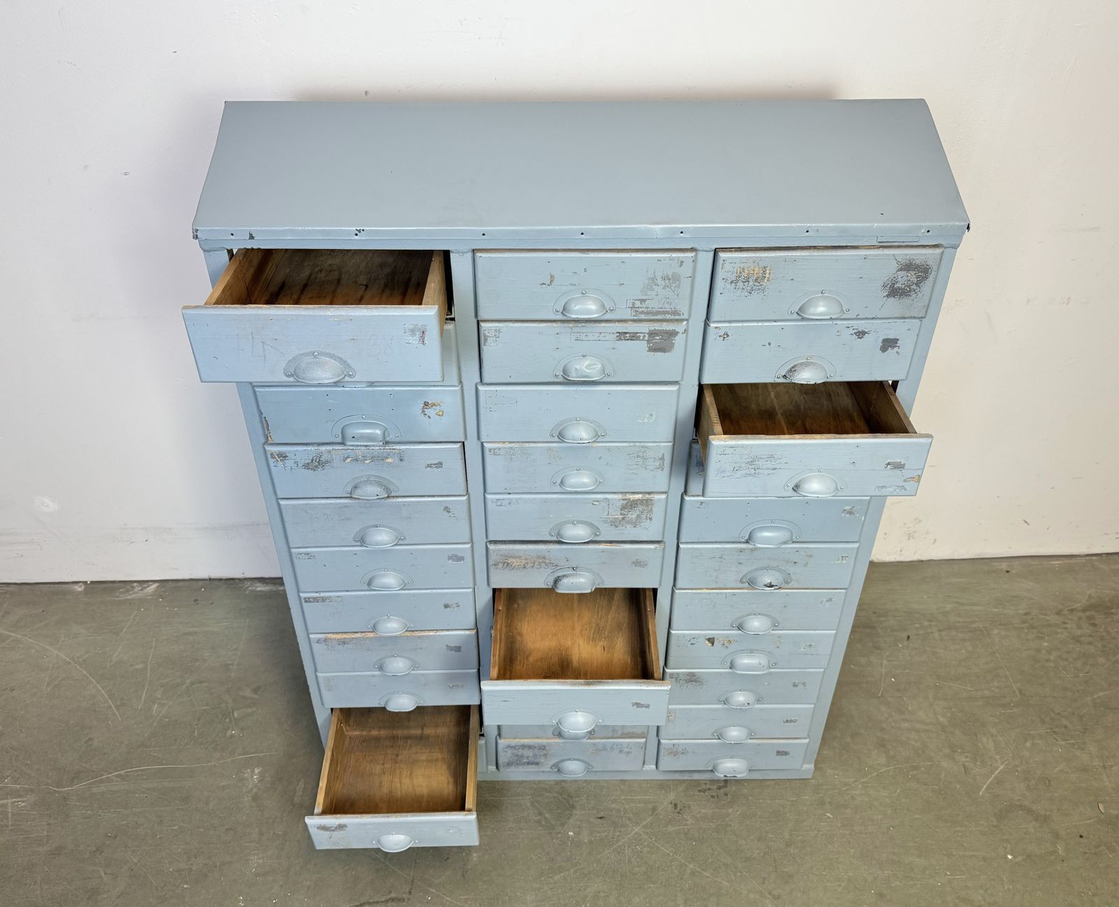 699.0 Grey Industrial Chest Of Drawers, 1960s, 2x photo