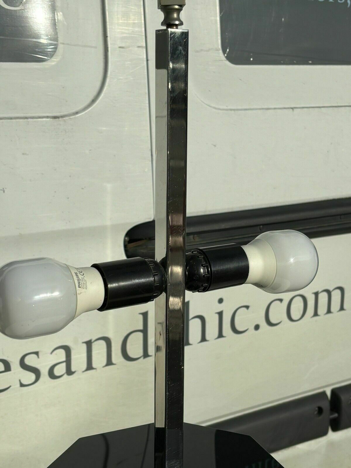 photo for sale Mid Century Italian Chrome Lamp By Romeo Rega, 1970's