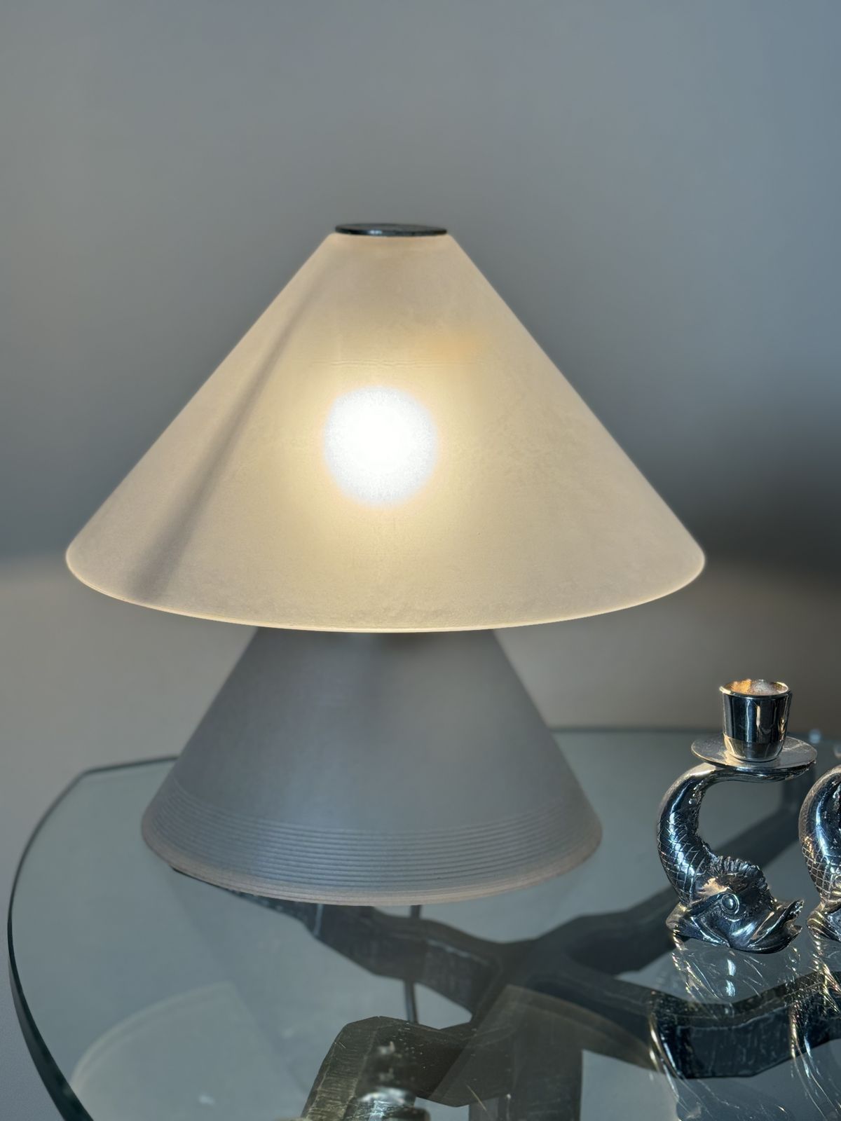80s Postmodern Vetri Murano Mushroom Lamp photo for sale