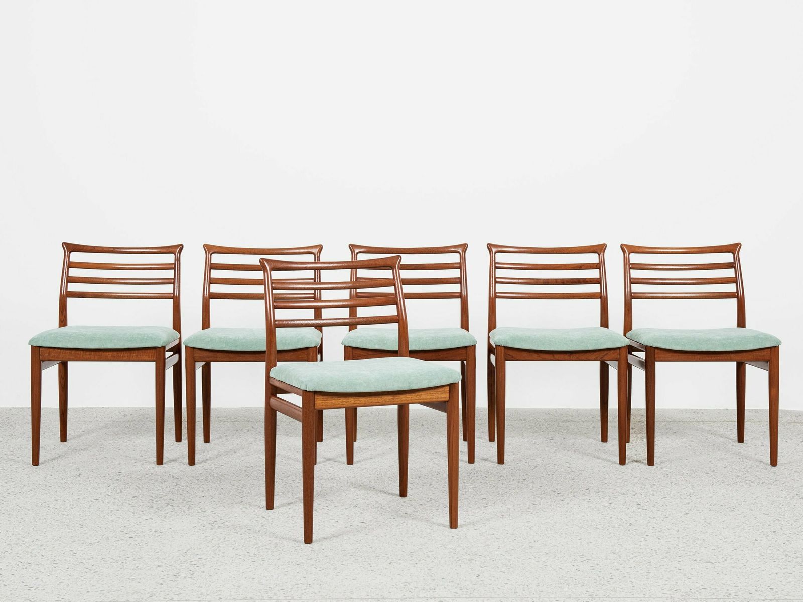 Midcentury Danish Set Of 6 Dining Chairs In Teak By Erling Torvits For Sorø Stolefabrik 1960s photo for sale