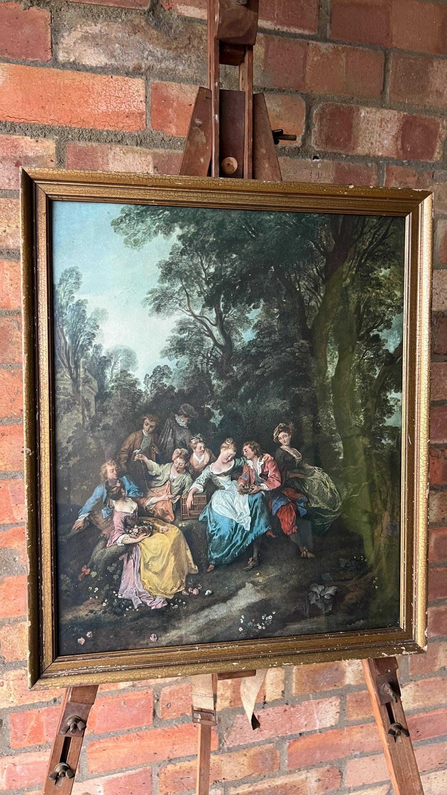 Early 1900’s Lithograph Picture Of French Artist Nicolas Lancret Painting photo for sale