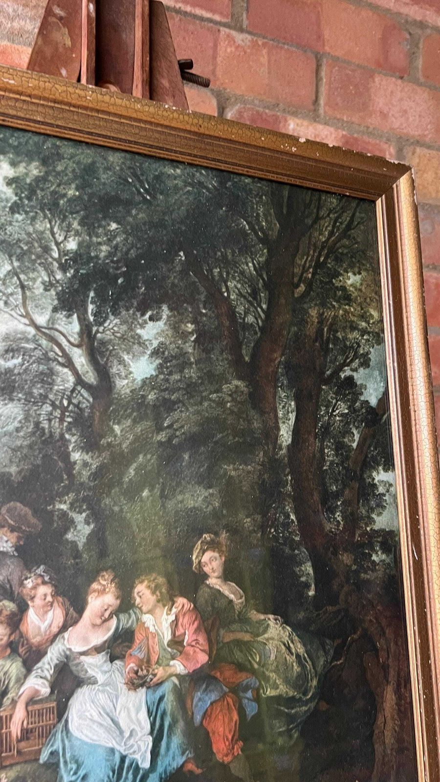 Early 1900’s Lithograph Picture Of French Artist Nicolas Lancret Painting photo 109.0