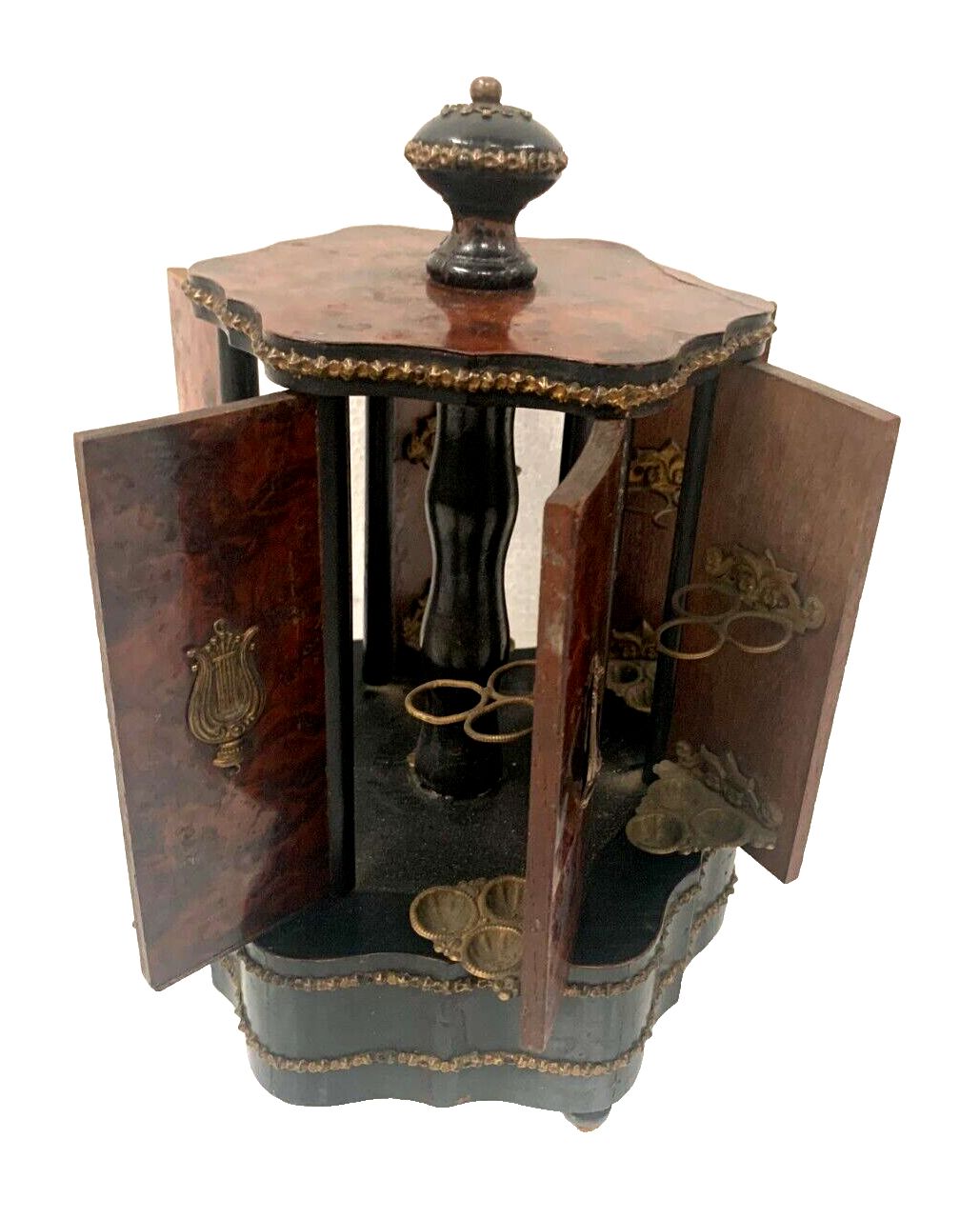 photo furniture Cigar Box In The Shape Of A Merry Go Round Box Napoleon III Marquetry Ball XIX