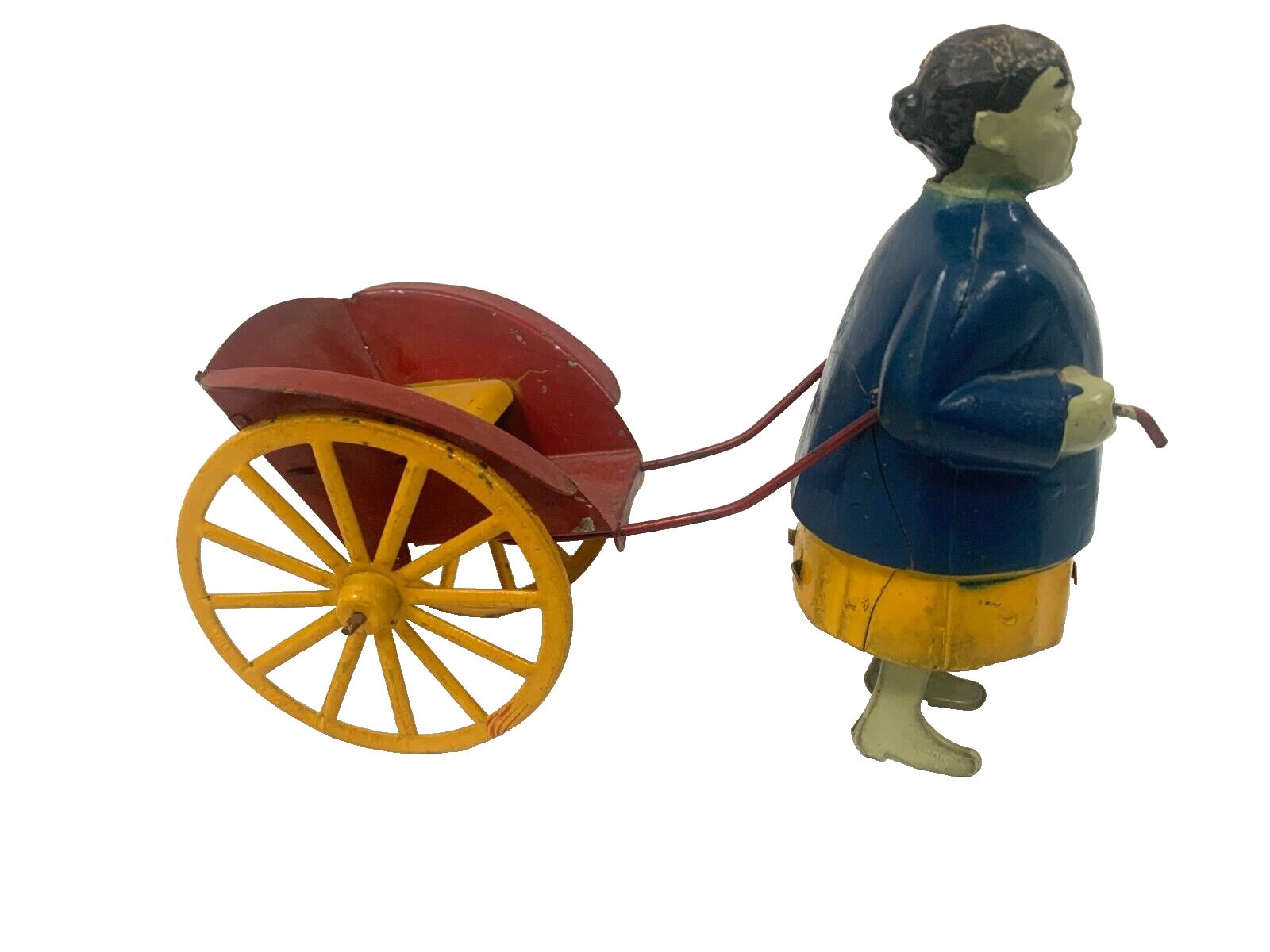photo for sale Antique Toy Shoots Chinese Painted Sheet Metal Circa 1930. 20th Century.