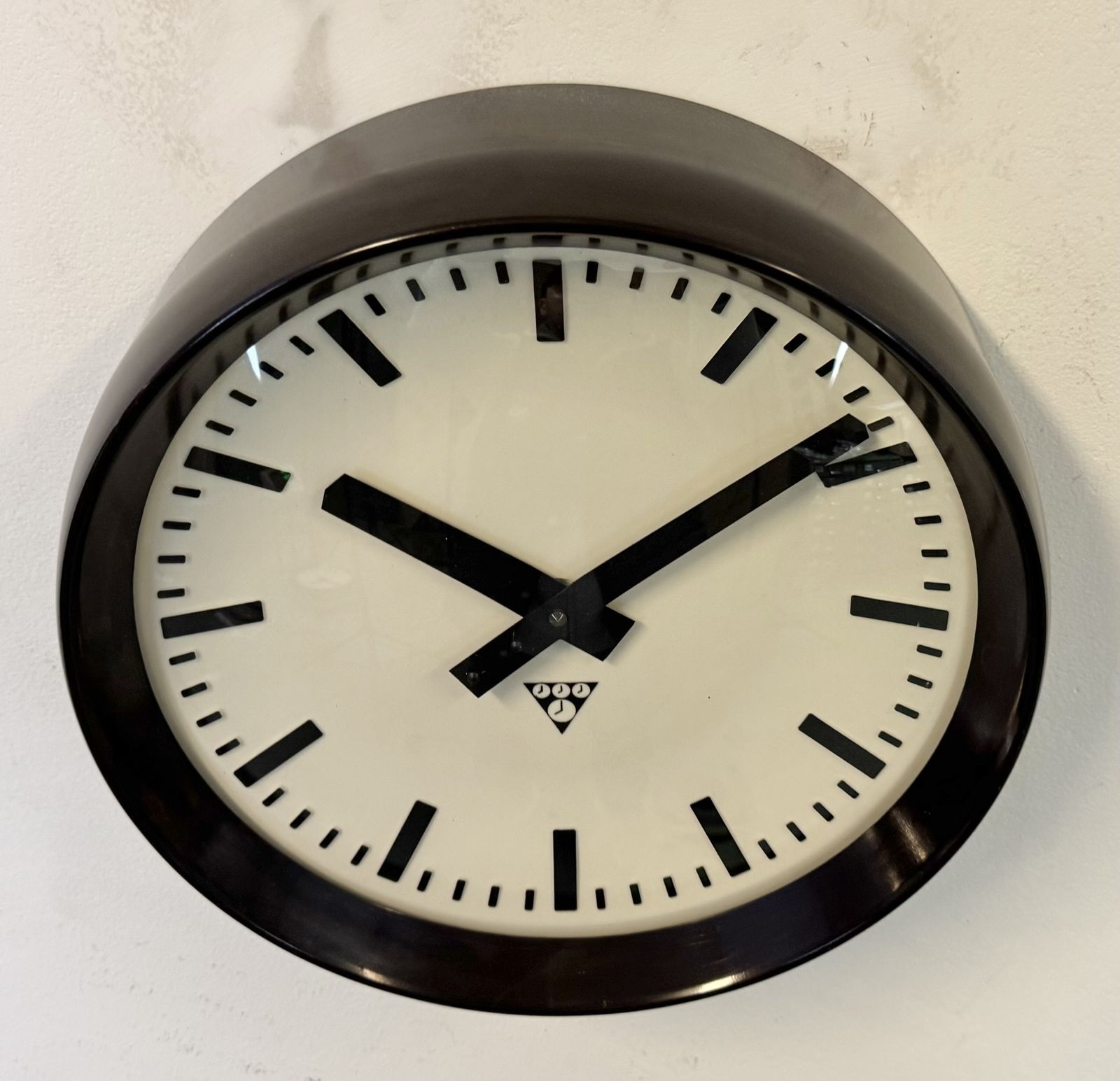 Industrial Bakelite Factory Wall Clock From Pragotron, 1960s, 9x photo buy