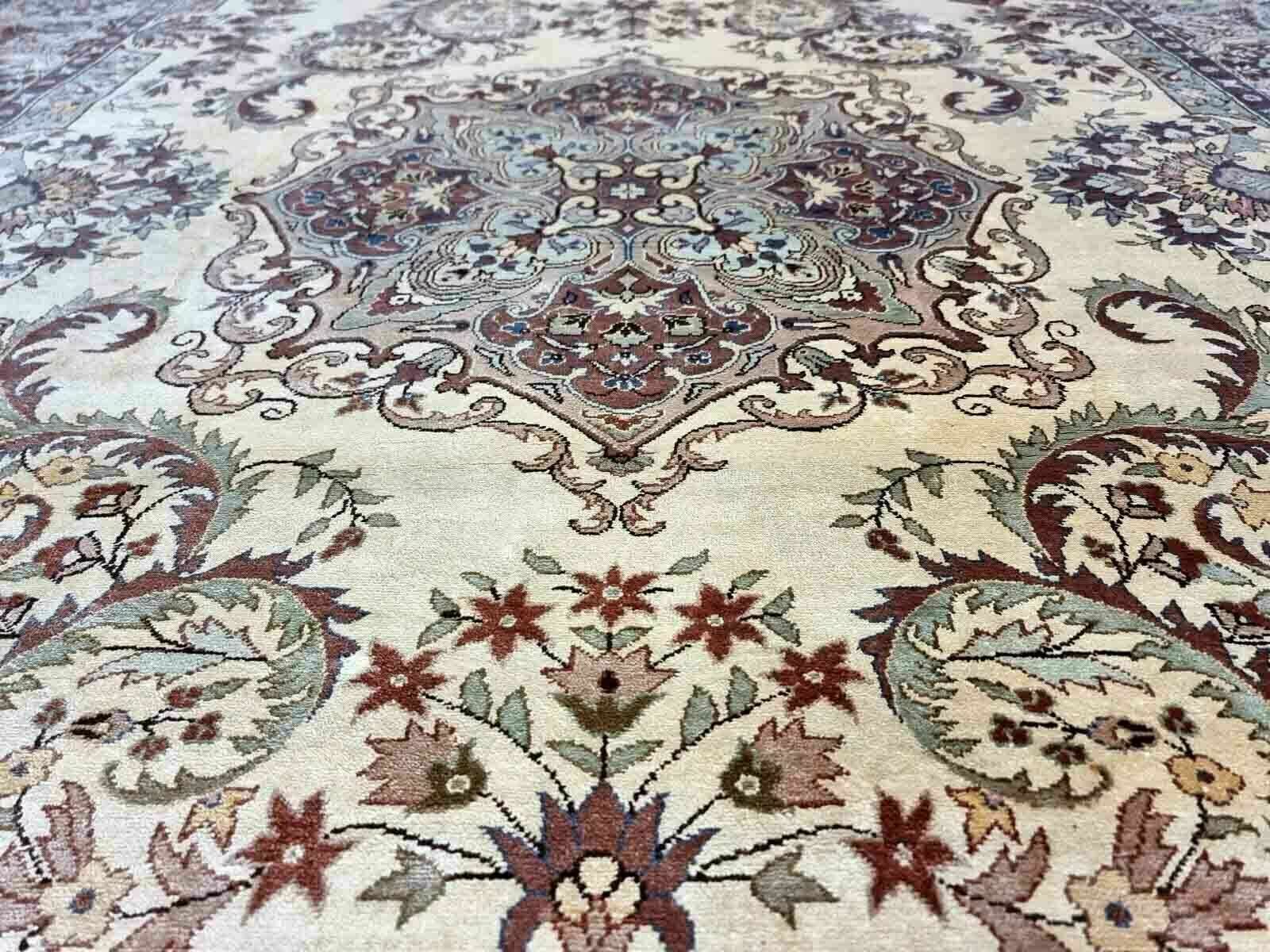 Textiles Handmade Vintage Turkish Kayseri Silk Rug 4.3' X 6.7' (132cm X 205cm) 1970s photo