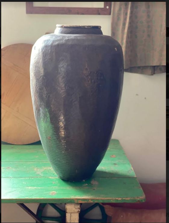 Antique Extra Large Glazed Decorative Rice Wine Pot